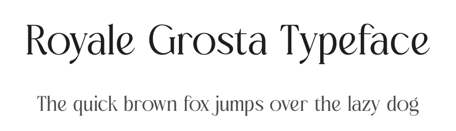 Royale Grosta Typeface by timelesstype.co — Display Font