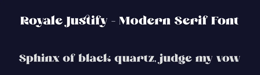 Royale Justify – Modern Serif Font by timelesstype.co — Display Font — thumbnail 2