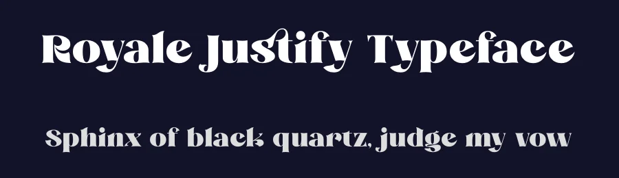 Royale Justify Typeface by timelesstype.co — Display Font — thumbnail 2