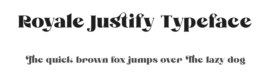 Royale Justify Typeface by timelesstype.co — Display Font