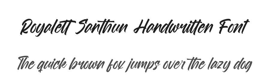 Royalett Santhun Handwritten Font by letterenastudios — Script Handwritten Font