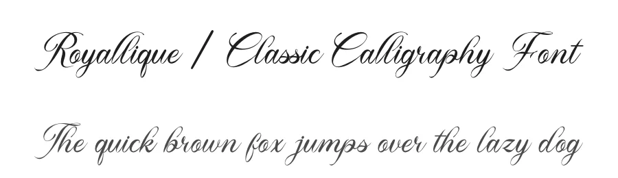 Royallique | Classic Calligraphy Font by Gracetypestudio — Script Handwritten Font