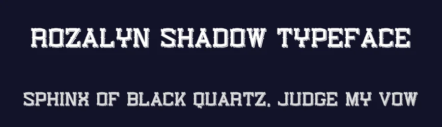 Rozalyn Shadow Typeface by BART.Co Design — Display Font — thumbnail 2