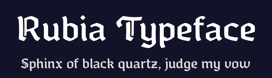 Rubia Typeface by Juan Rubio — Display Font — thumbnail 2