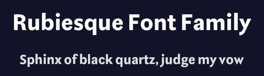 Rubiesque Font Family by Nootype — Sans Serif Font — thumbnail 2