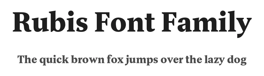 Rubis Font Family by Nootype — Serif Font