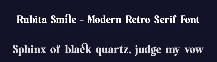 Rubita Smile – Modern Retro Serif Font by timelesstype.co — Decorative Font — thumbnail 2