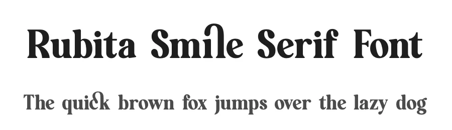 Rubita Smile Serif Font by timelesstype.co — Serif Font