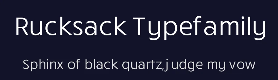 Rucksack Typefamily by Jeff Schreiber — Sans Serif Font — thumbnail 2