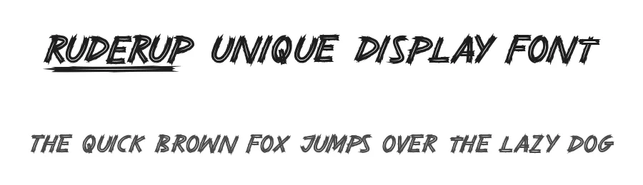 RUDERUP Unique Display Font by nihstudio — Script Handwritten Font