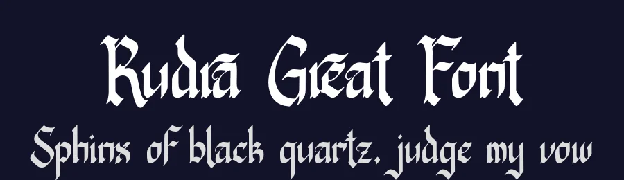 Rudra Great Font by Denustudios — Blackletter Font — thumbnail 2