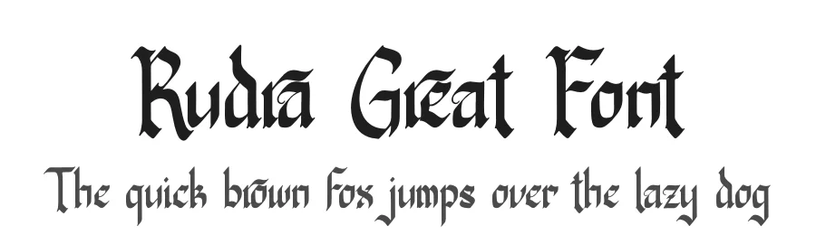 Rudra Great Font by Denustudios — Blackletter Font
