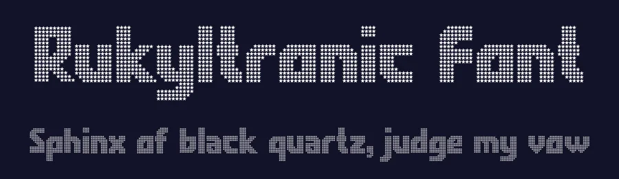Rukyltronic Font by Typodermic — Display Font — thumbnail 2