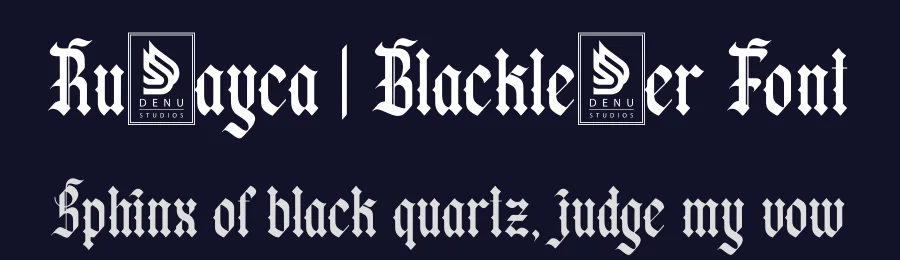 Rullayca | Blackletter Font by Denustudios — Blackletter Font — thumbnail 2