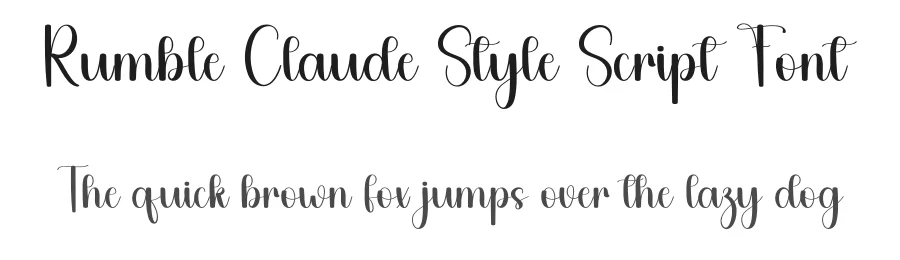 Rumble Claude Style Script Font by freshtypeink — Script Handwritten Font
