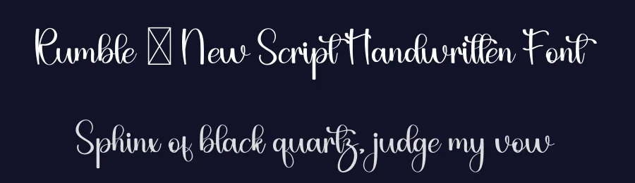 Rumble – New Script Handwritten Font by freshtypeink — Script Handwritten Font — thumbnail 2