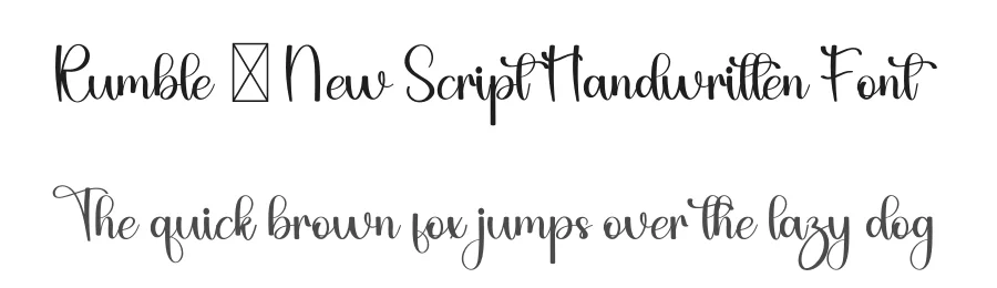 Rumble – New Script Handwritten Font by freshtypeink — Script Handwritten Font