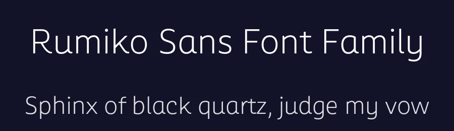 Rumiko Sans Font Family by TypeMates — Sans Serif Font — thumbnail 2