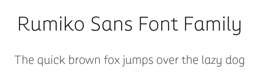 Rumiko Sans Font Family by TypeMates β Sans Serif Font
