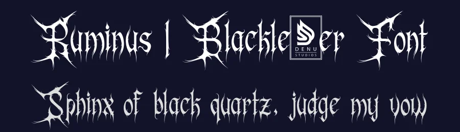 Ruminus | Blackletter Font by Denustudios — Blackletter Font — thumbnail 2