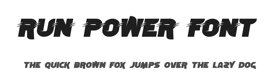 Run Power Font by edricstudio — Display Font