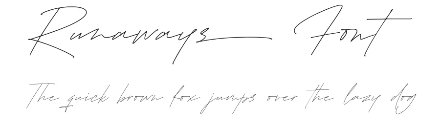 Runaways Font by LunasType — Script Handwritten Font