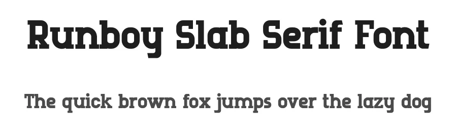 Runboy Slab Serif Font by Type Factory — Slab Serif Font