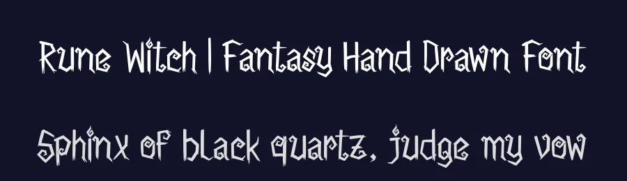 Rune Witch | Fantasy Hand Drawn Font by Denustudios — Script Handwritten Font — thumbnail 2