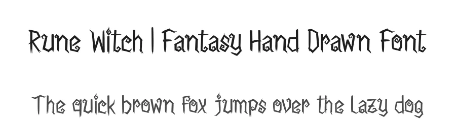 Rune Witch | Fantasy Hand Drawn Font by Denustudios — Script Handwritten Font