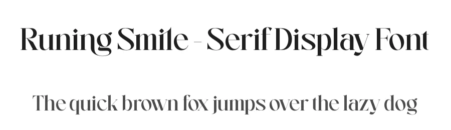 Runing Smile – Serif Display Font by timelesstype.co — Display Font