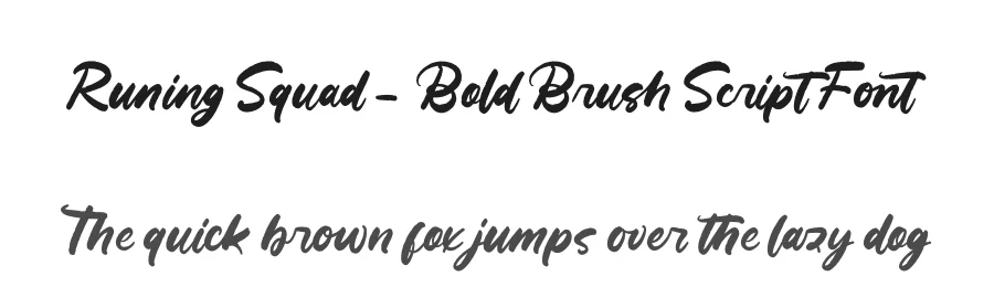 Runing Squad – Bold Brush Script Font by letterenastudios — Script Handwritten Font