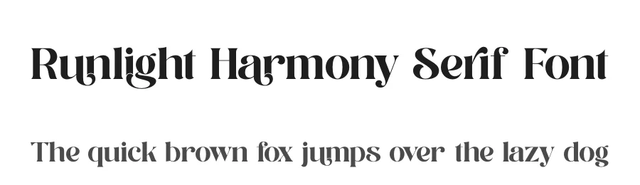 Runlight Harmony Serif Font by timelesstype.co — Display Font