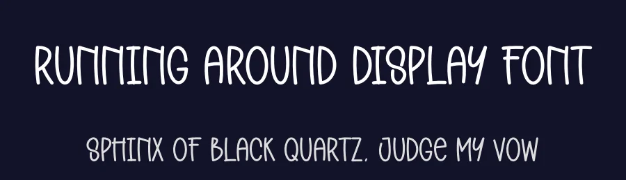 Running Around Display Font by creativeletter — Display Font — thumbnail 2