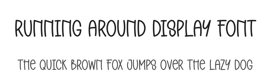 Running Around Display Font by creativeletter — Display Font