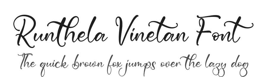Runthela Vinetan Font by letterfabric — Script Handwritten Font
