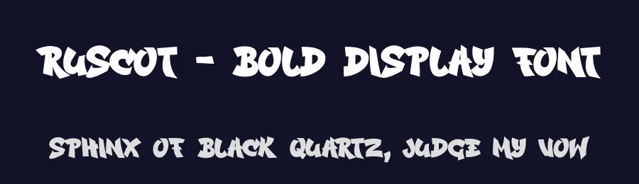 Ruscot – Bold Display Font by ryan creative — Display Font — thumbnail 2
