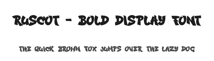 Ruscot – Bold Display Font by ryan creative — Display Font