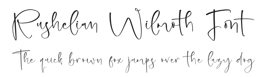 Rushelian Wilmoth Font by glorytype — Script Handwritten Font