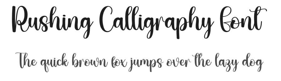 Rushing Calligraphy Font by creativeletter — Script Handwritten Font
