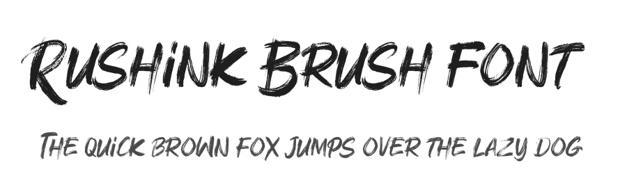 Rushink Brush Font by D&K_project β Script Handwritten Font