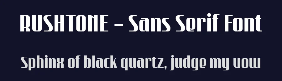 RUSHTONE – Sans Serif Font by Aftertime studio — Sans Serif Font — thumbnail 2