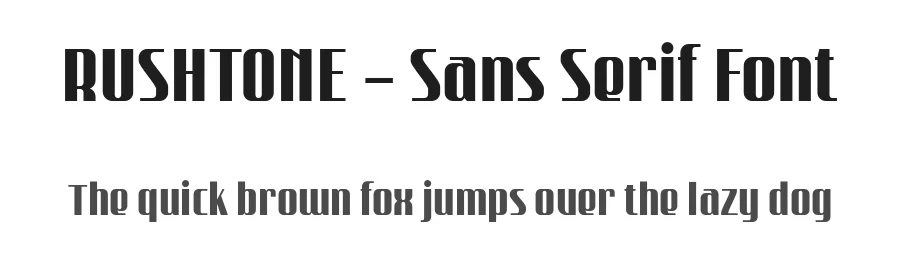 RUSHTONE – Sans Serif Font by Aftertime studio — Sans Serif Font
