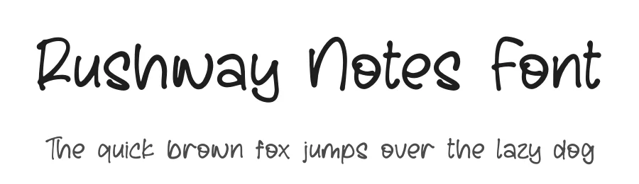 Rushway Notes Font by letterfabric — Script Handwritten Font