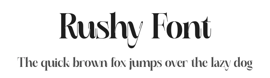 Rushy Font by saemoon creative — Serif Font