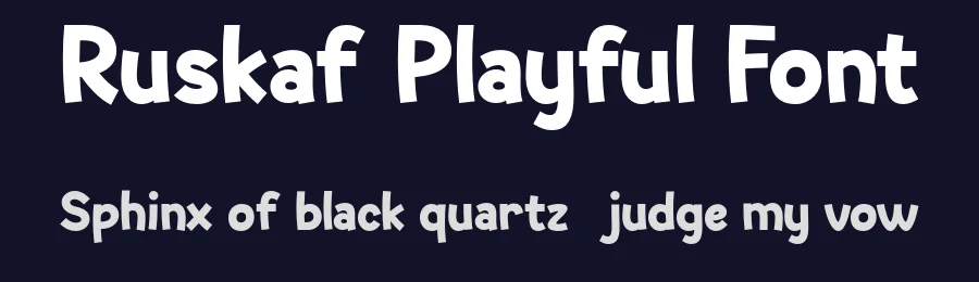 Ruskaf Playful Font by Ragamkata — Display Font — thumbnail 2