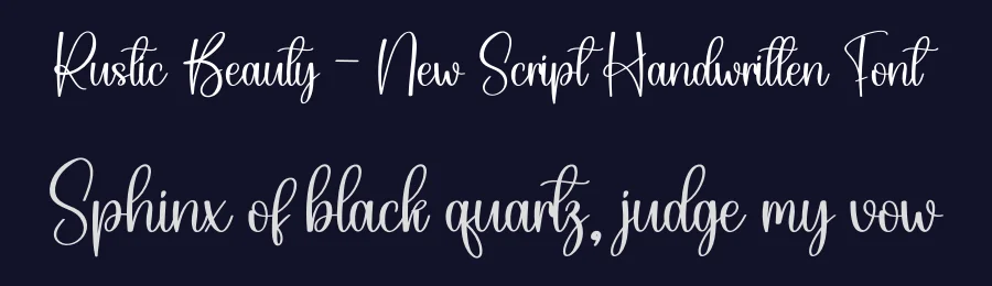 Rustic Beauty – New Script Handwritten Font by creativeletter — Script Handwritten Font — thumbnail 2