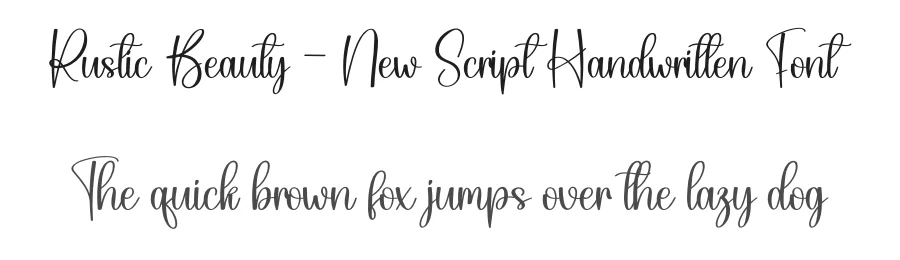 Rustic Beauty – New Script Handwritten Font by creativeletter — Script Handwritten Font