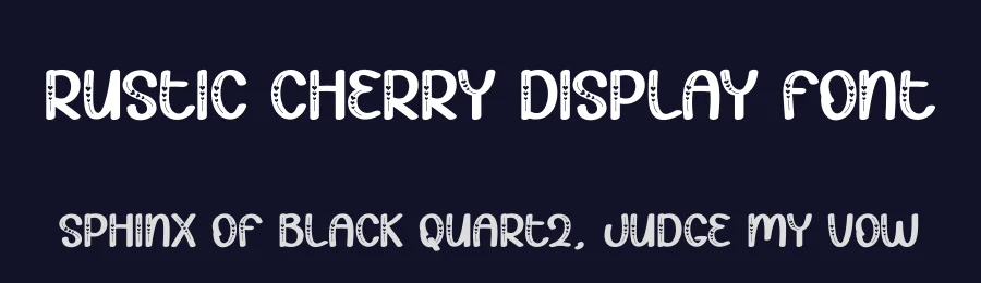 Rustic Cherry Display Font by creativeletter — Display Font — thumbnail 2