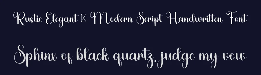 Rustic Elegant – Modern Script Handwritten Font by freshtypeink — Script Handwritten Font — thumbnail 2