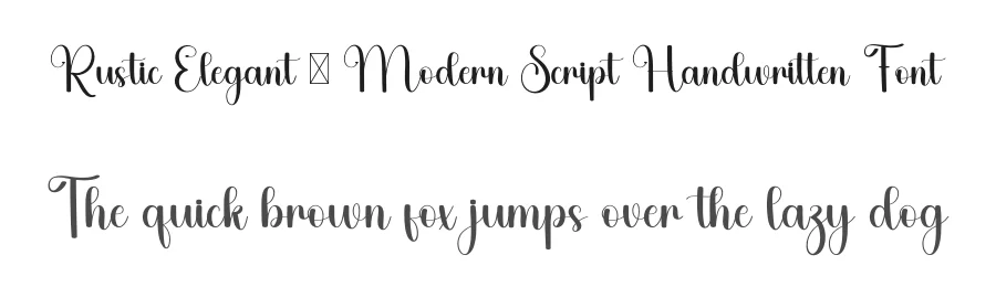 Rustic Elegant – Modern Script Handwritten Font by freshtypeink — Script Handwritten Font